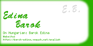 edina barok business card